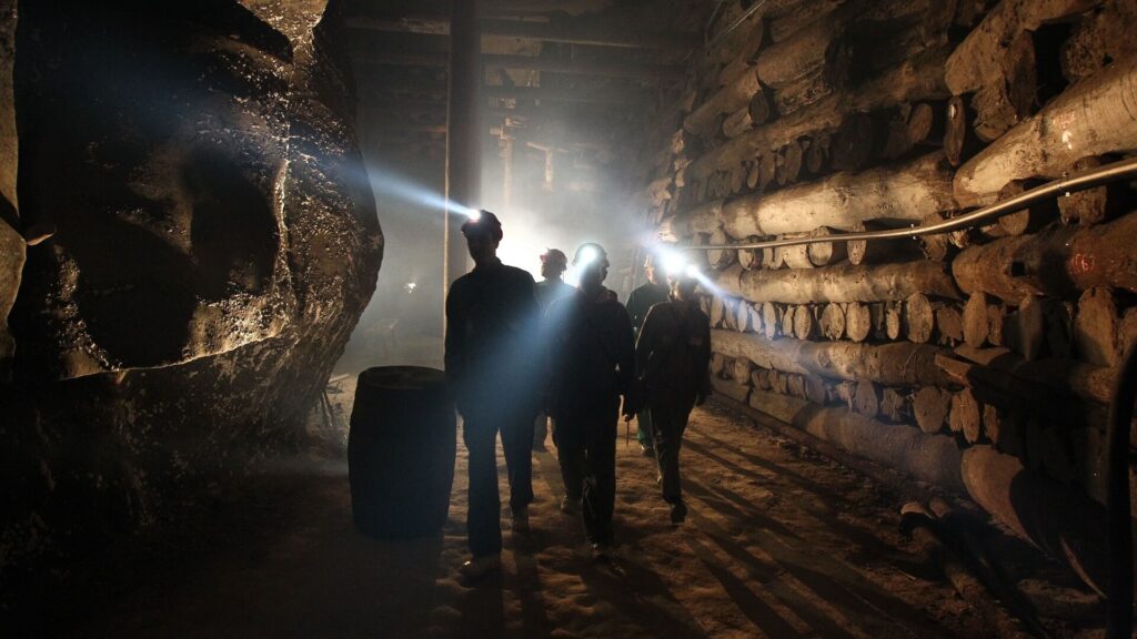 Górnicy w Kopalni Soli "Wieliczka"