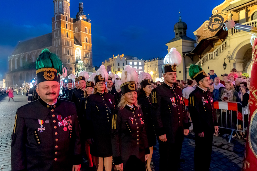 Górnicy na Rynku Głównym