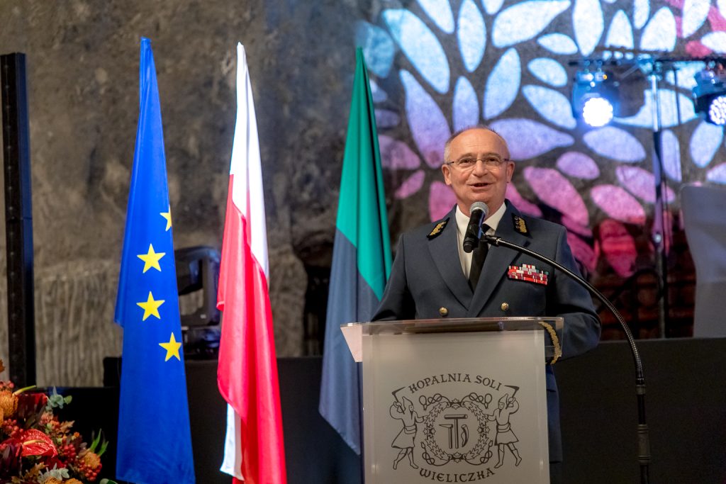 Prezes Marian Leśny przy mównicy