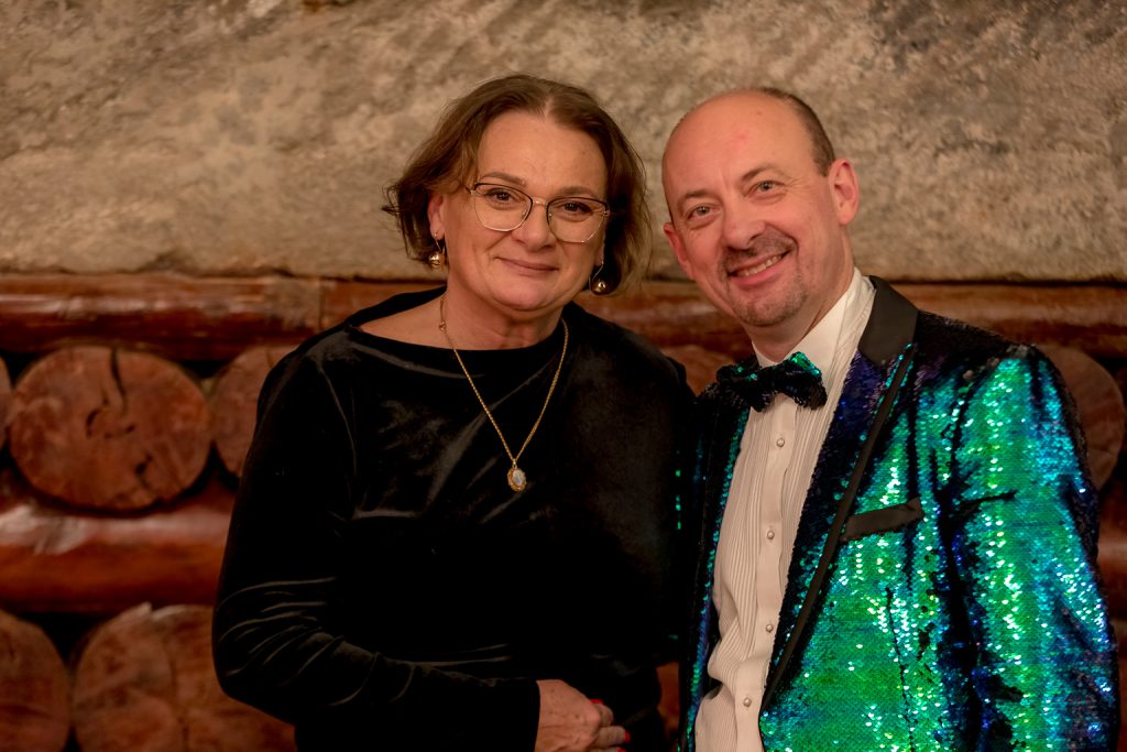 Maestro Sułkowski i rzecznik prasowa Agnieszka Wolańska