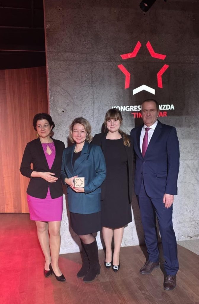 Delegacja kopalni w komplecie. Pamiątkowe zdjęcie