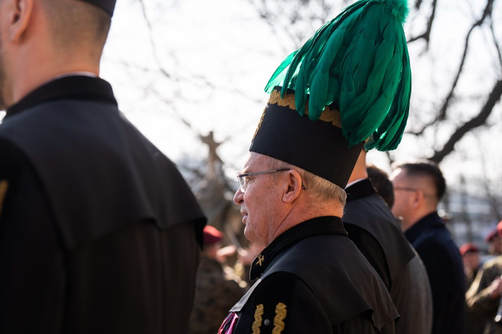 Delegacja górników. Uroczystości w Podgórzu