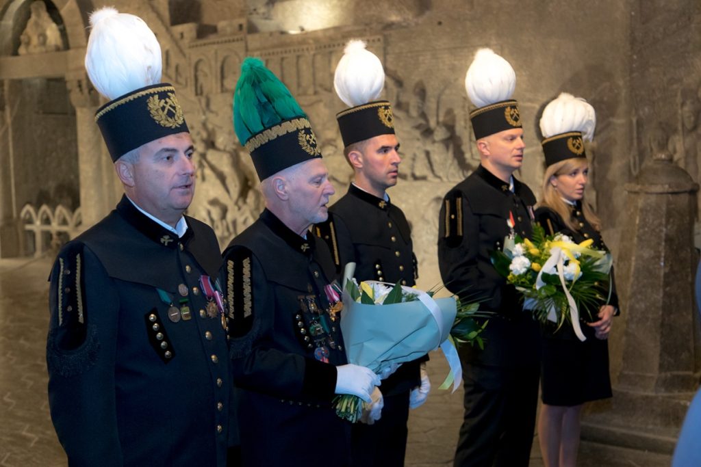 Przedstawiciele Związków Zawodowych działających przy Kopalni Soli "Wieliczka"